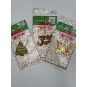 3 Vintage JC Penny Ornaments in Original Packaging Christmas Tree Metal